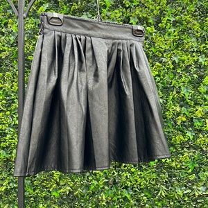 Black pleather skirt